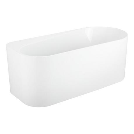 66" Dellway Freestanding Acrylic Tub with Deck