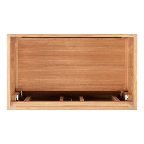 36" Aliso Teak Vanity with Rectangular Undermount Sink - Natural Teak
