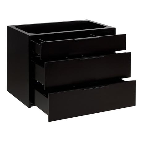 30" Dita Wall-Mount Vanity with Rectangular Undermount Sink - Black