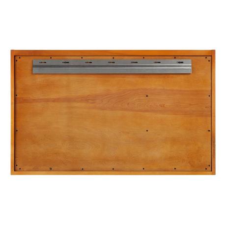 36" Dita Wall-Mount Vanity with Right Offset Rectangular Undermount Sink - Honey Oak