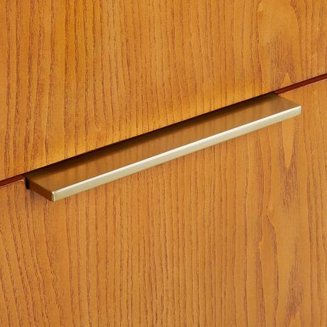 36" Dita Wall-Mount Vanity with Right Offset Rectangular Undermount Sink - Honey Oak