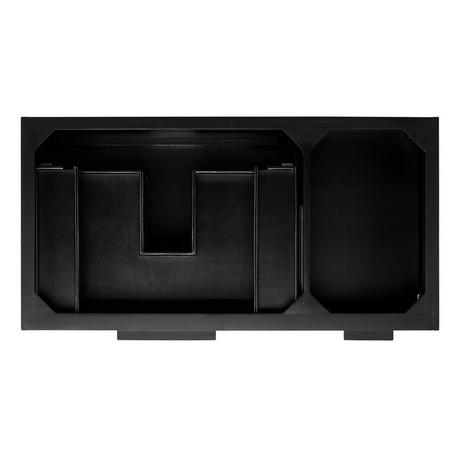 42" Dita Wall-Mount Vanity with Left Offset Rectangular Undermount Sink - Black