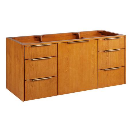 48" Dita Wall-Mount Vanity with Undermount Sink - Honey Oak