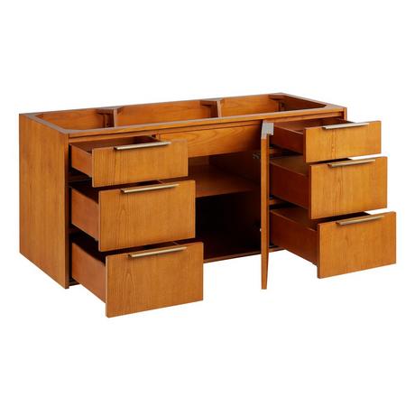 48" Dita Wall-Mount Vanity with Undermount Sink - Honey Oak