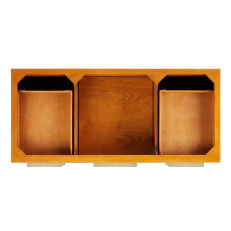 48" Dita Wall-Mount Vanity with Undermount Sink - Honey Oak