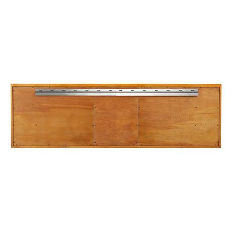 72" Dita Wall-Mount Double Vanity with Undermount Sinks - Honey Oak