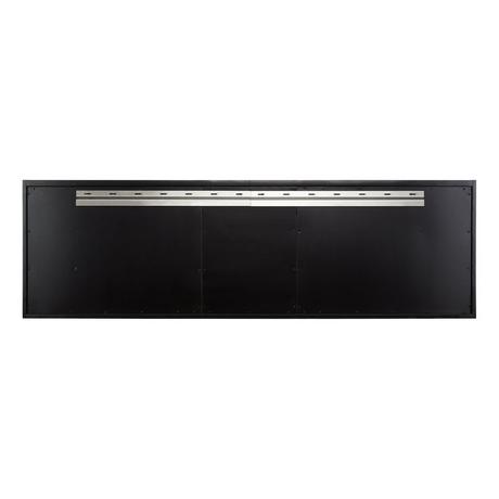 72" Dita Wall-Mount Double Vanity with Rectangular Undermount Sinks - Black