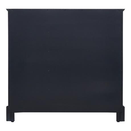 36" Quen Vanity With Left Offset Rectangular Undermount Sink - Midnight Navy Blue