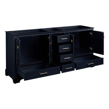 72" Quen Double Vanity With Undermount Sinks - Midnight Navy Blue