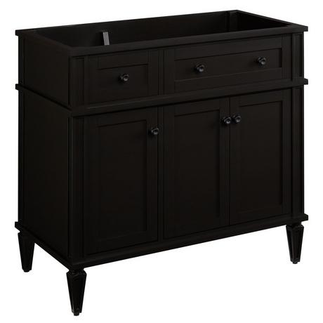 36" Elmdale Vanity for Right Offset Rect Undmnt Sink - Charcoal Black
