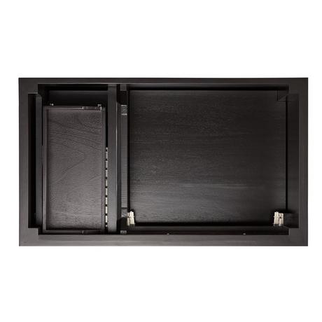 36" Elmdale Vanity for Right Offset Rect Undmnt Sink - Charcoal Black
