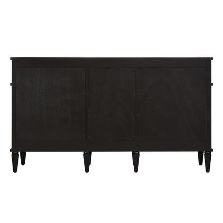 60" Elmdale Double Vanity with Rectangular Undermount Sinks - Charcoal Black