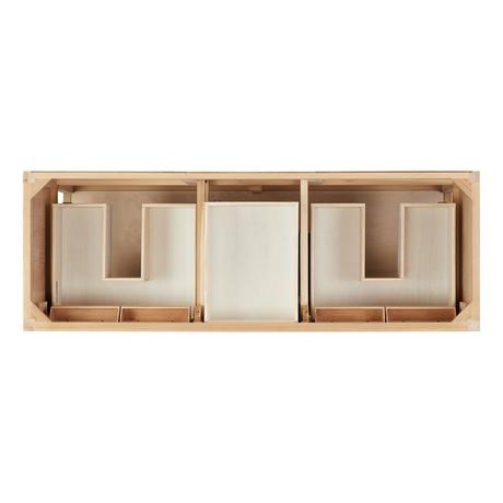 60" Robertson Vanity with Rectangular Undermount Sinks - Unfinished