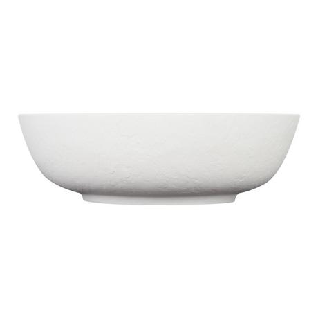 Elkshire Textured Solid Surface Vessel Sink - Matte White