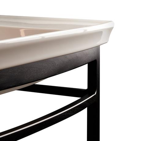 Olney Console Sink with Wood Stand - Charred Mahogany