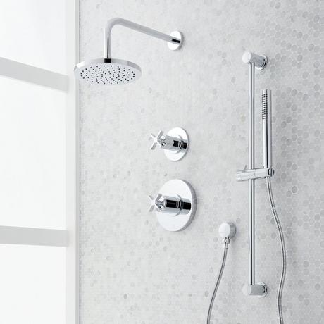 Vassor Pressure Balance Shower System with Slide Bar and Hand Shower