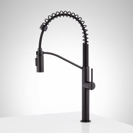 Eiler Single-Hole Kitchen Faucet with Pull-Down Spring Spout