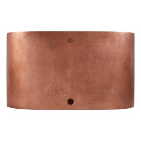 60" Raksha Double-Wall Hammered Copper Soaking Tub
