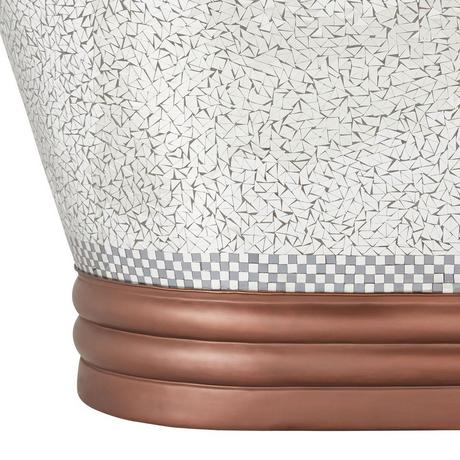 71" Anastasia Mosaic Nickel-Plated Copper Double-Slipper Tub