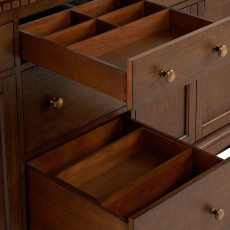 72" Claudia Double Vanity With Undermount Sinks - Antique Coffee