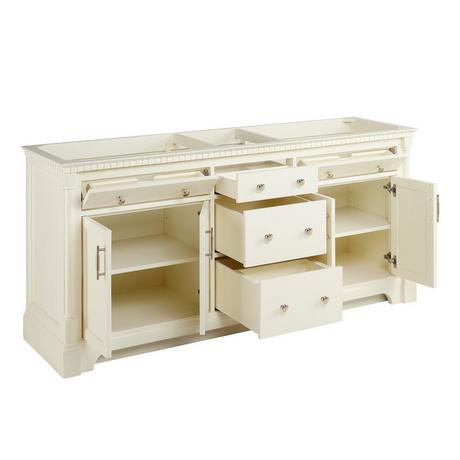 72" Claudia Double Vanity With Undermount Sinks - White