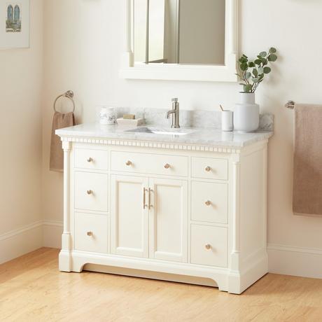 48" Claudia Vanity With Rectangular Undermount Sink - White