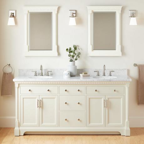 72" Claudia Double Vanity With Undermount Sinks - White
