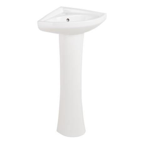 Point Roberts Porcelain Corner Pedestal Sink