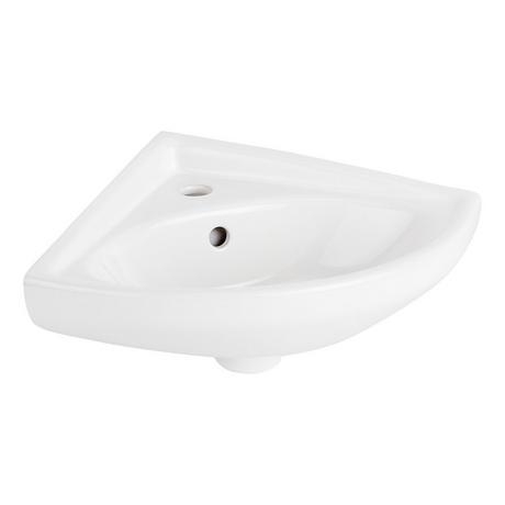 Point Roberts Porcelain Corner Wall-Mount Sink