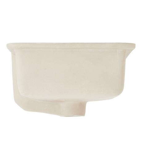 Destin Narrow Rectangular Undermount Bathroom Sink - White