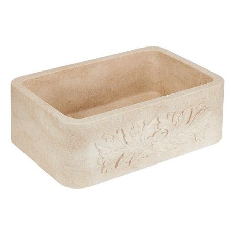 33" Silbury Ivy Marble Farmhouse Sink - Egyptian Cream