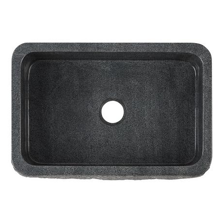 30" Finbrook Chiseled Granite Farmhouse Sink - Blue Gray