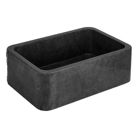 33" Finbrook Chiseled Granite Farmhouse Sink - Black