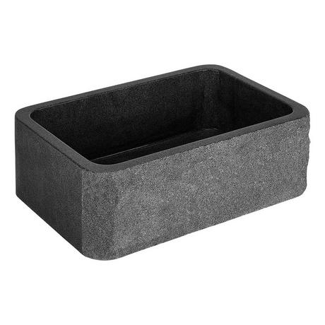 33" Finbrook Chiseled Granite Farmhouse Sink - Black