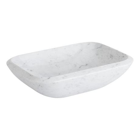 Shea Curved Marble Vessel Sink - Carrara