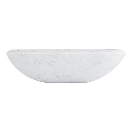 Shea Curved Marble Vessel Sink - Carrara