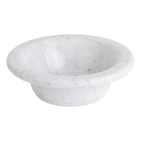 Rue Curved Marble Vessel Sink - Carrara