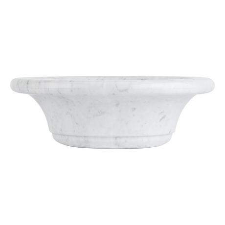 Rue Curved Marble Vessel Sink - Carrara