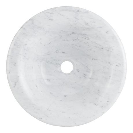 Rue Curved Marble Vessel Sink - Carrara