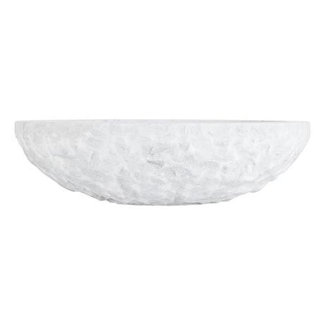 Thurber Oval Marble Vessel Sink - Carrara