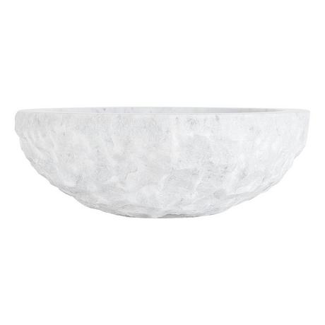 Thurber Oval Marble Vessel Sink - Carrara