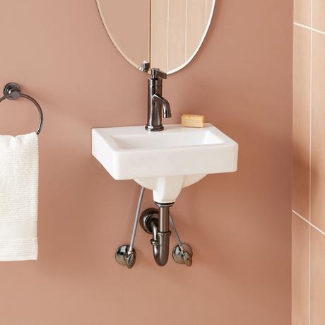 Brynsdale Porcelain Wall Mount Sink - Single-Hole