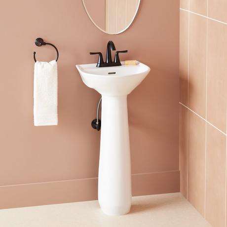 Lanken Mini Porcelain Pedestal Sink