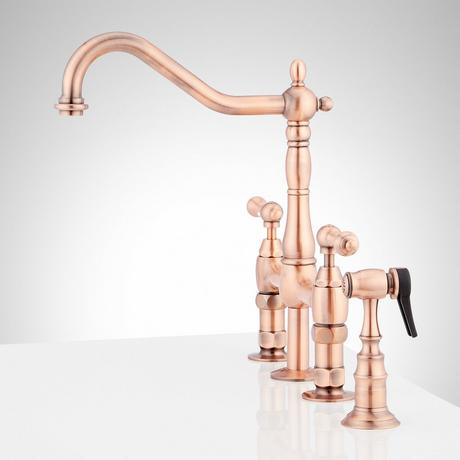 Bellevue Bridge Kitchen Faucet With Sprayer - Lever Handles