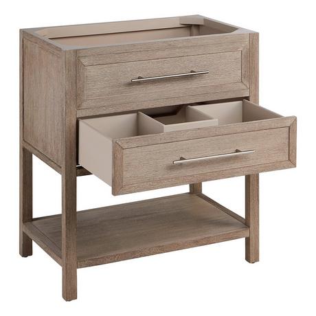 30" Robertson Console Vanity with Rectangular Undermount Sink - Brushed White