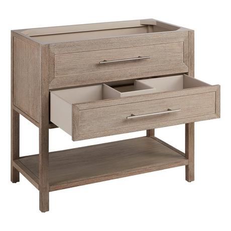 36" Robertson Console Vanity with Rectangular Undermount Sink - Brushed White