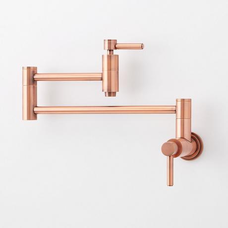 Contemporary Retractable Wall-Mount Pot Filler Faucet