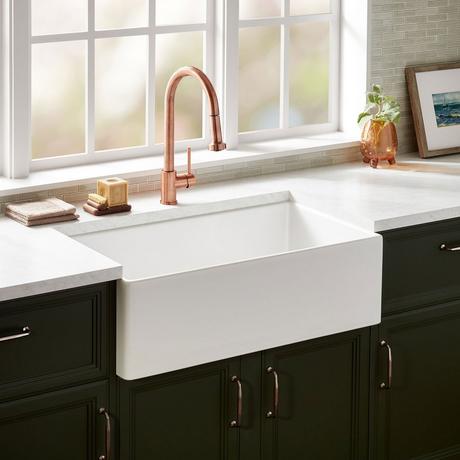33" Rowena Fireclay Farmhouse Sink - White