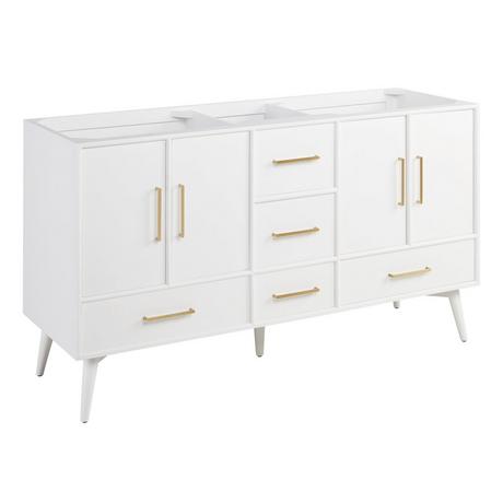 60" Novak Vanity with Undermount Sinks - Bright White