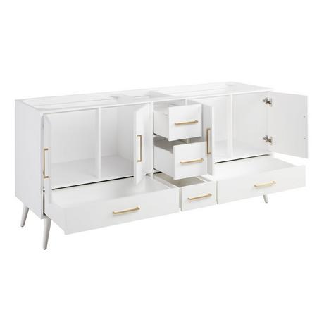 72" Novak Vanity with Undermount Sinks - Bright White